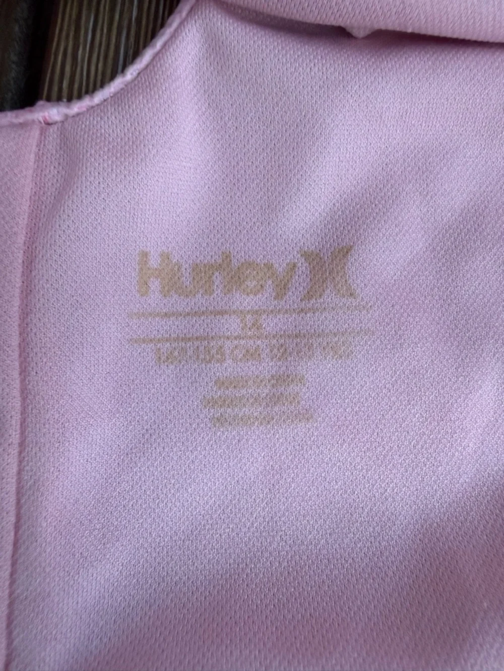 Hurley Girls Pink Tropical Bikini Set Size 14 Hawaiian Floral Swimwear